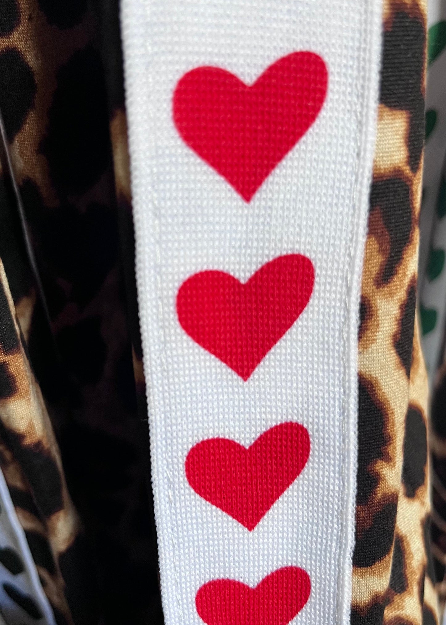 Panter broek dames met gekleurde bies zijkant, rood