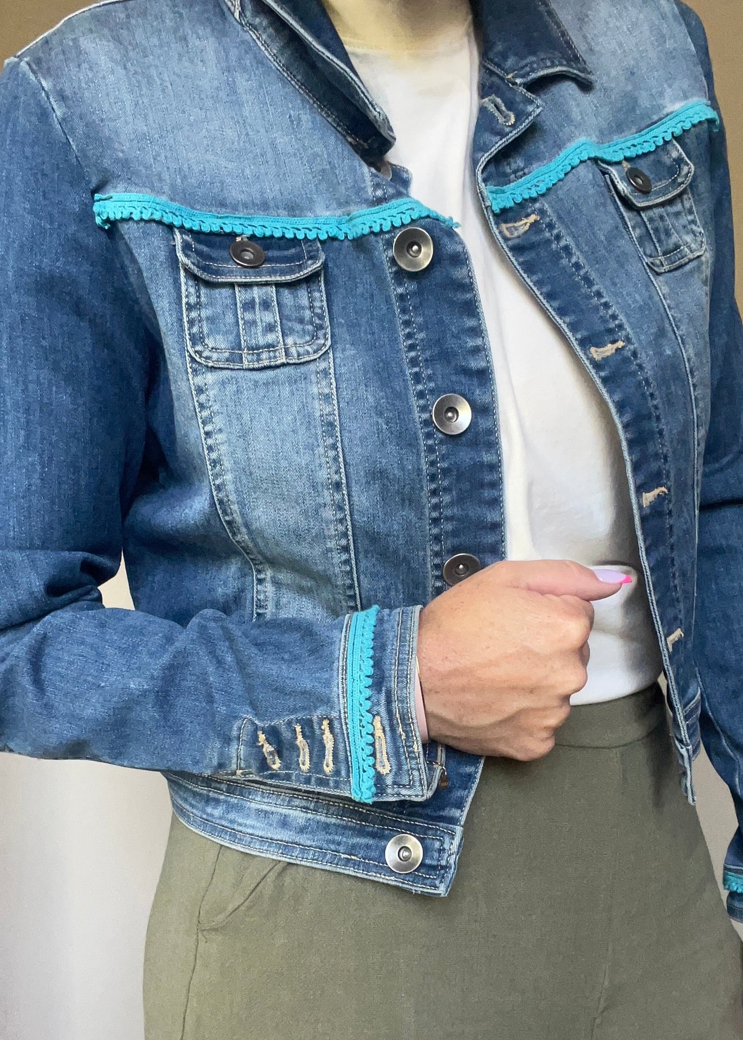 uniek pre-loved denim spijkerjasje