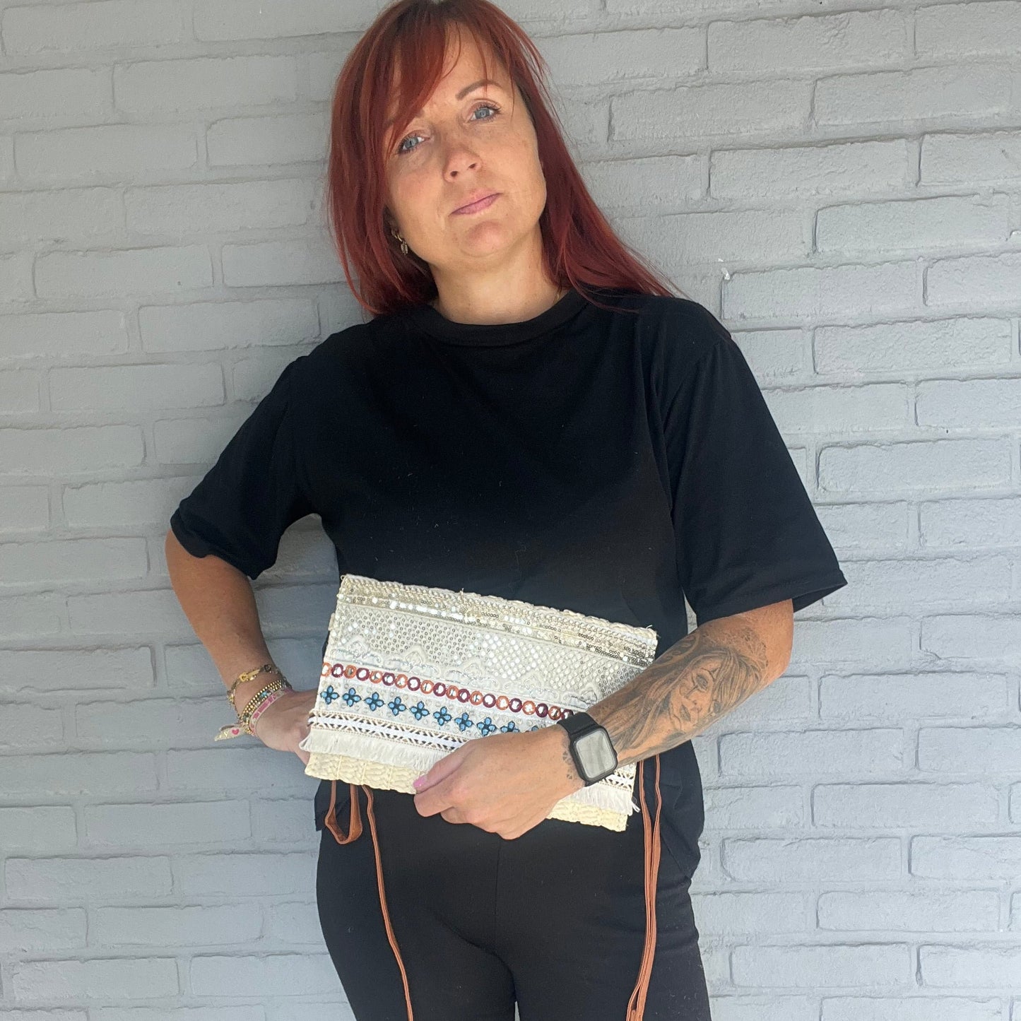 Schoudertas met klep Boho