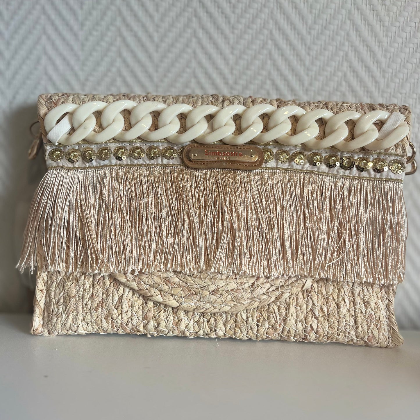 crossbody clutch gucci look in mooie zachte kleuren