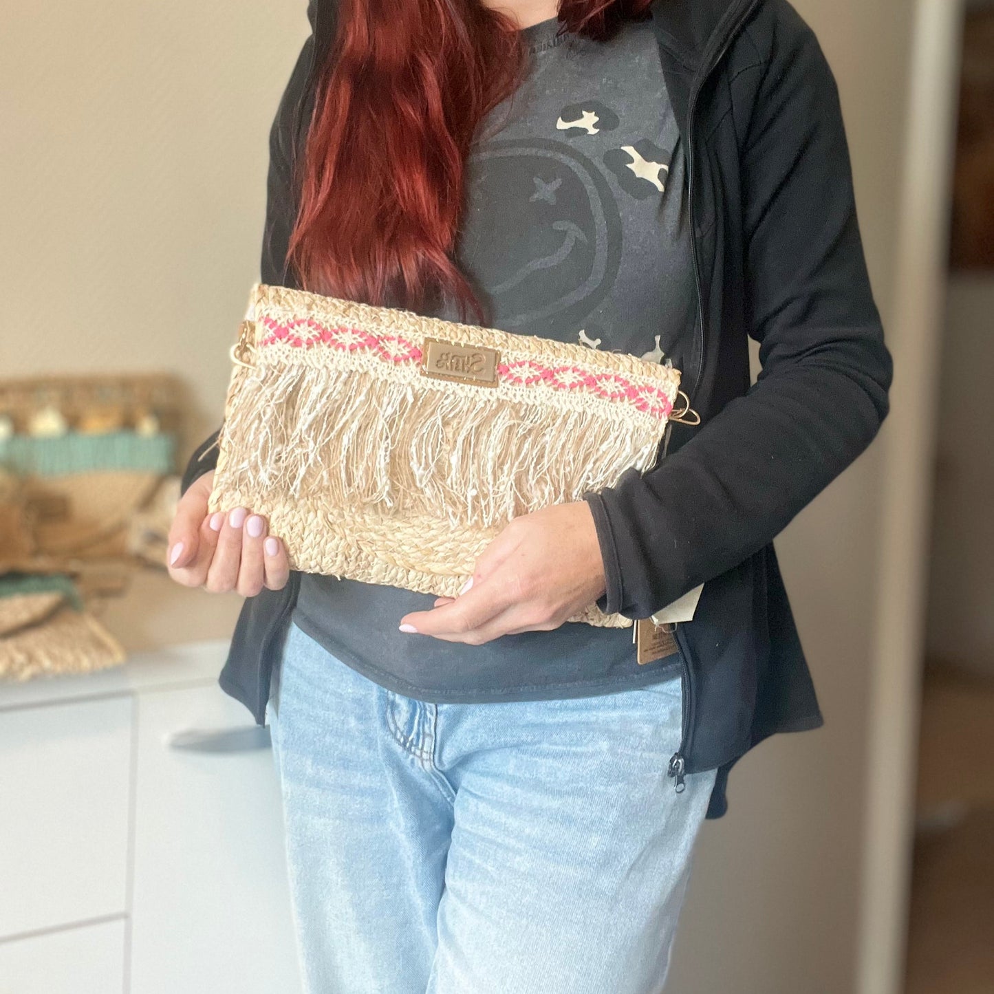 clutch met franjes in bohemian style