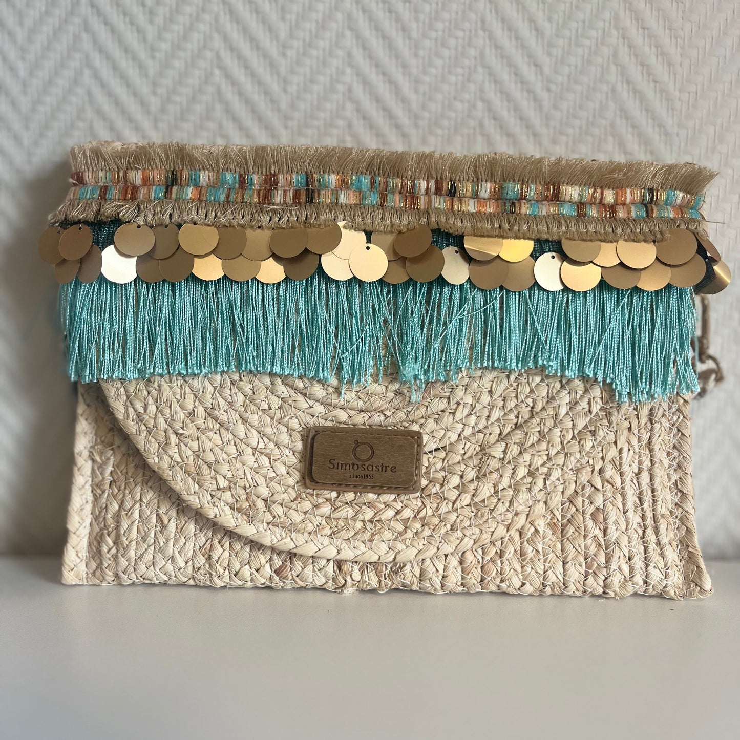 clucht turkoois boho look