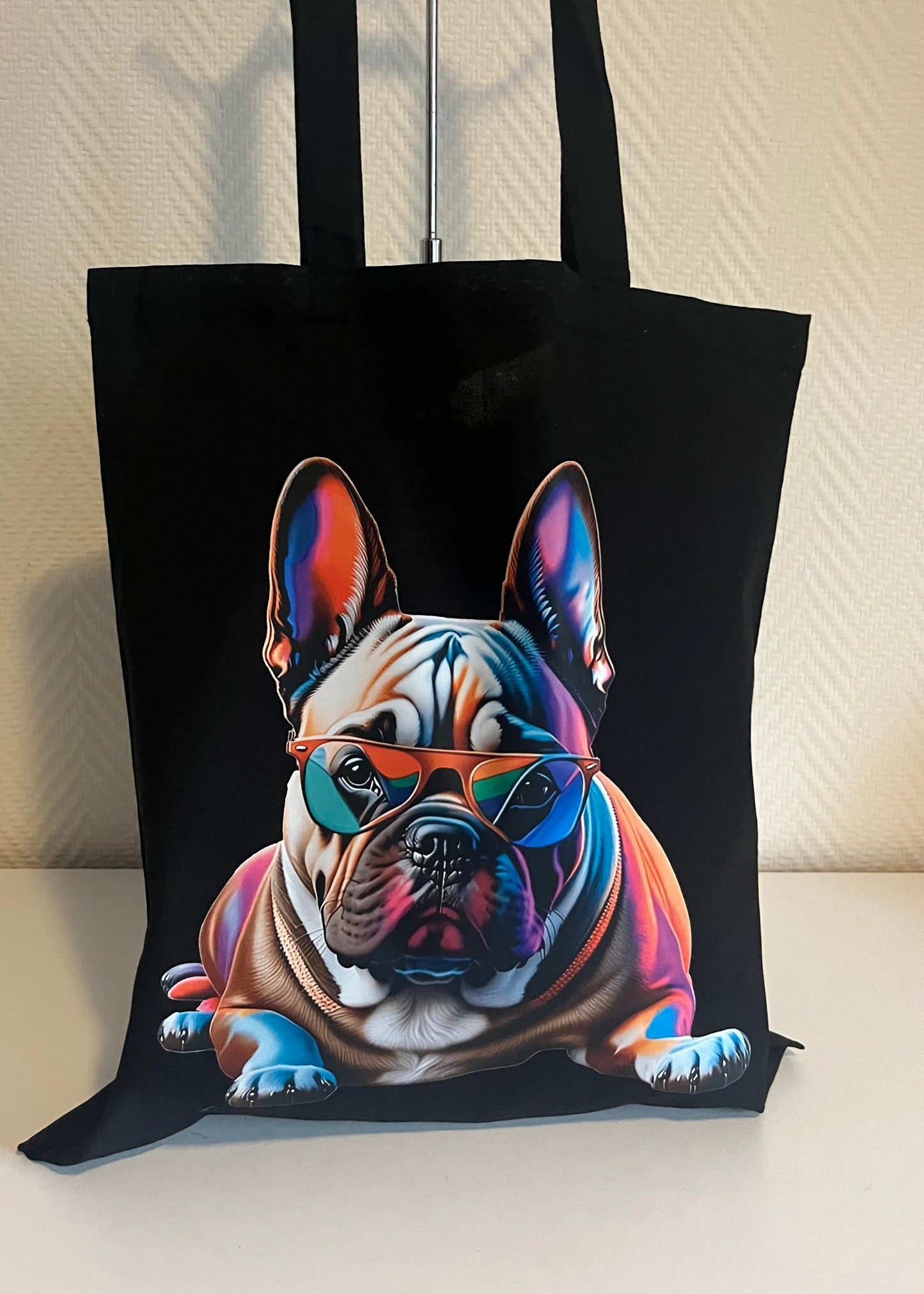 Schoudertas met print bedrukt van Bulldogs in zwart