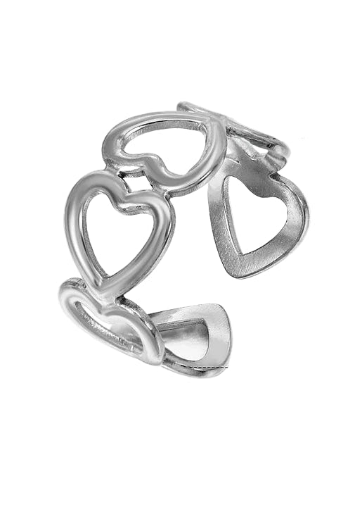 Stainless steel verstelbare ring, stijlvol, duurzaam en tijdloos sieraad voor elke look