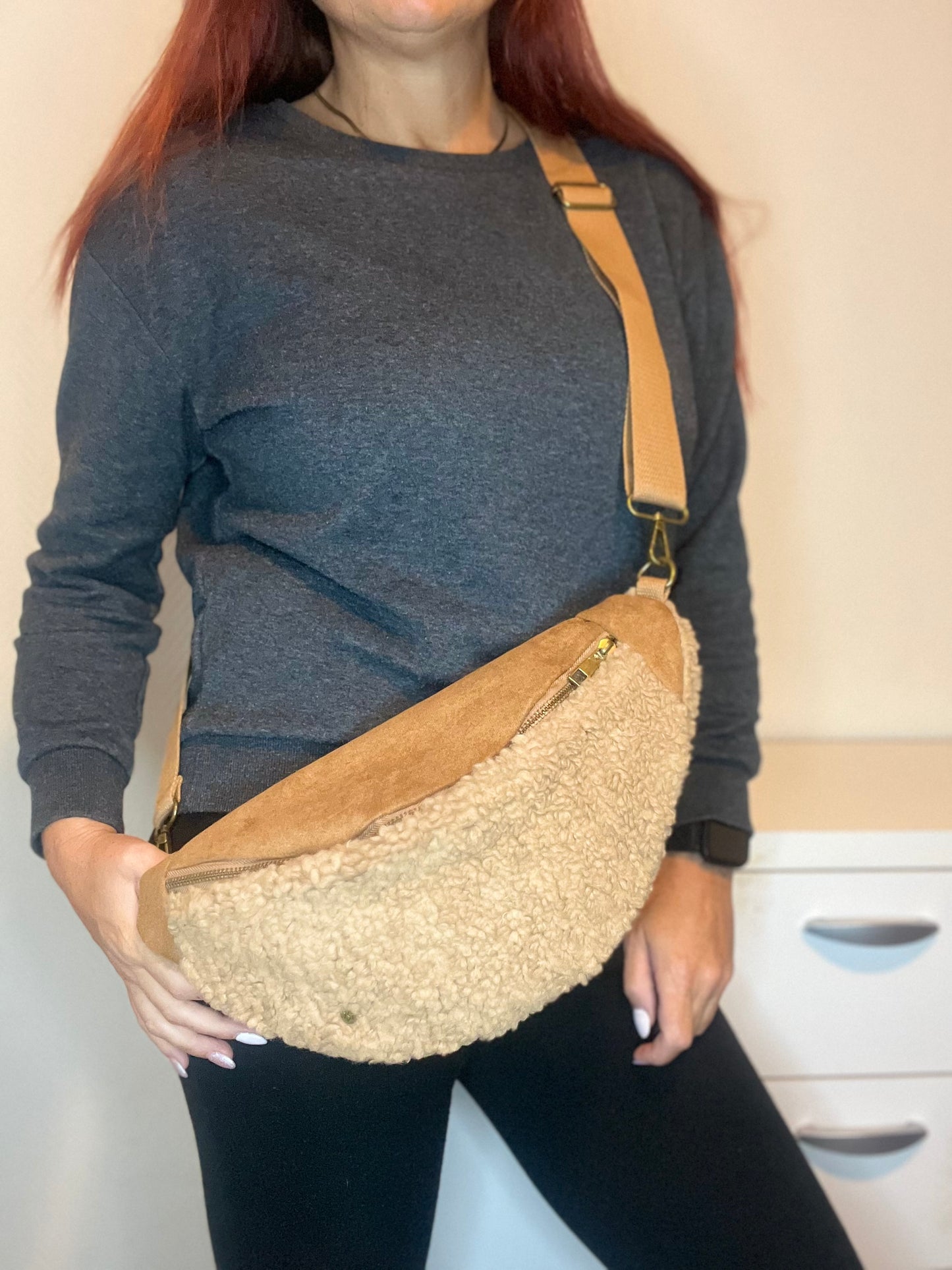 Crossbody Handtas Wolly Camel