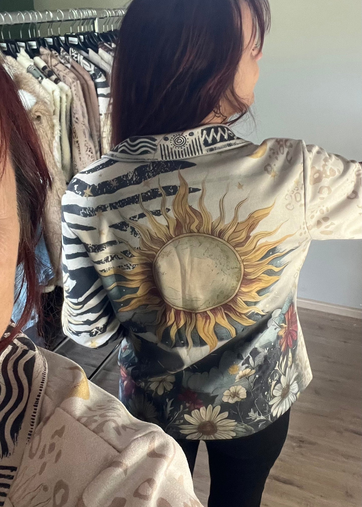 01 | Blazer met Print in Suèdelook