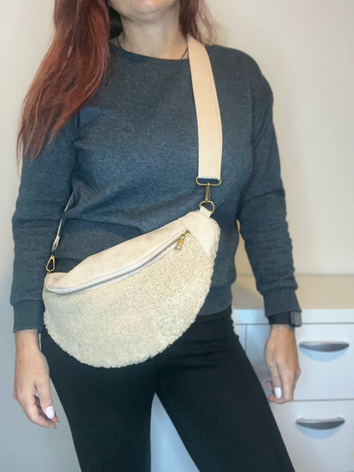 Crossbody Handtas Wolly Beige