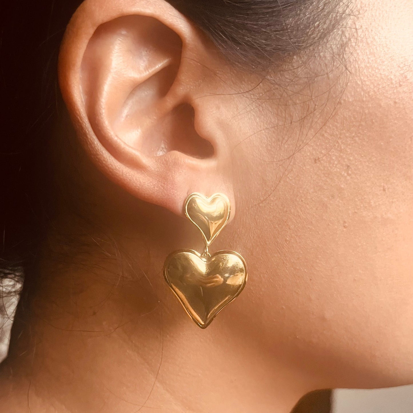 Oorbel Double Heart
