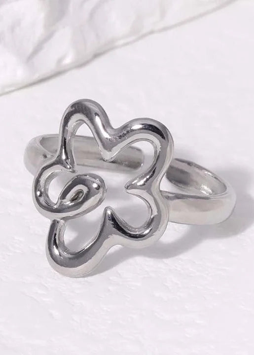 Stainless steel verstelbare ring, stijlvol, duurzaam en tijdloos sieraad voor elke look