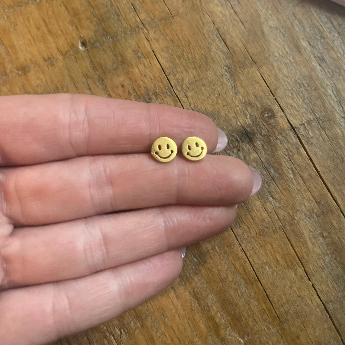 Oorbel Smiley Goud