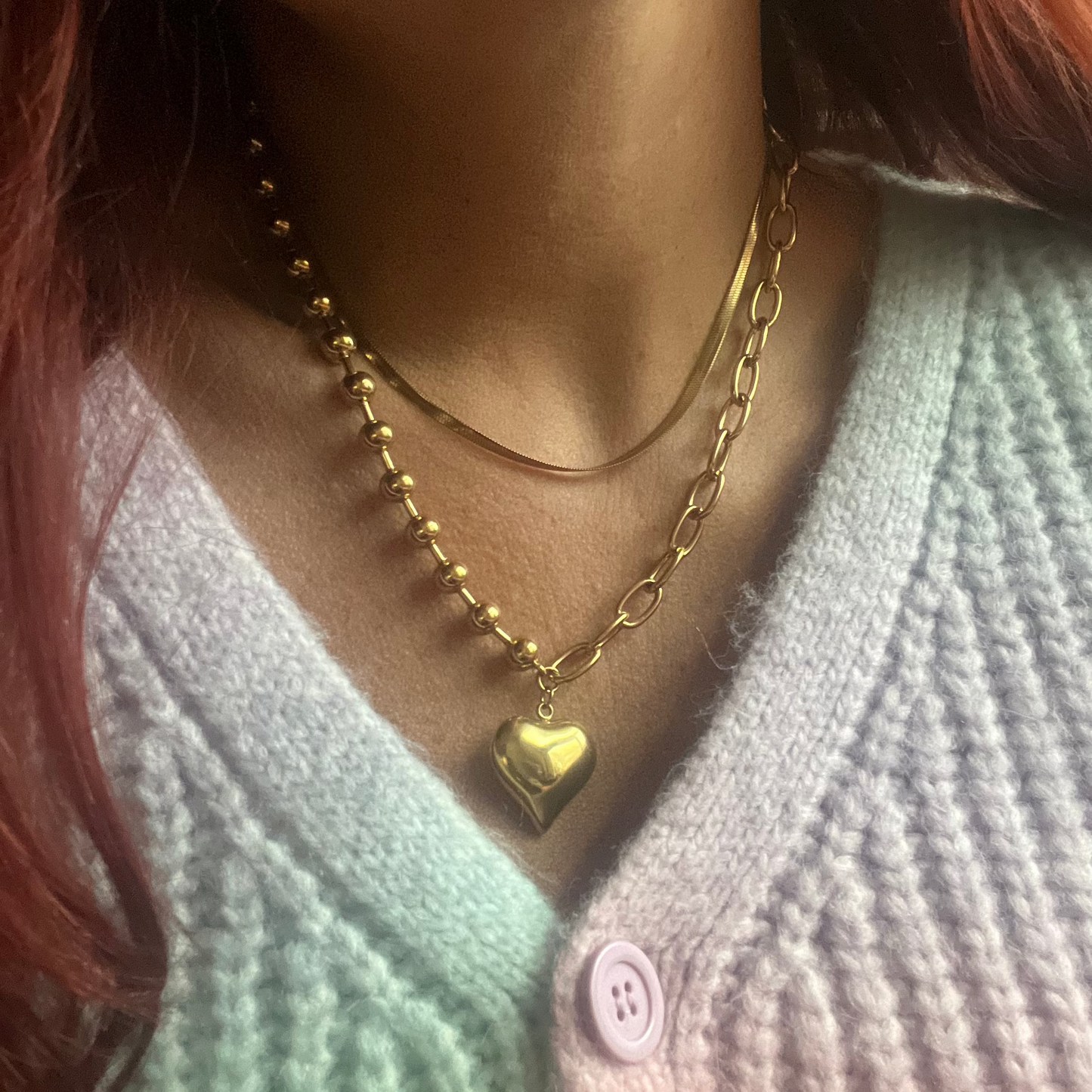 Ketting Heart Hoops