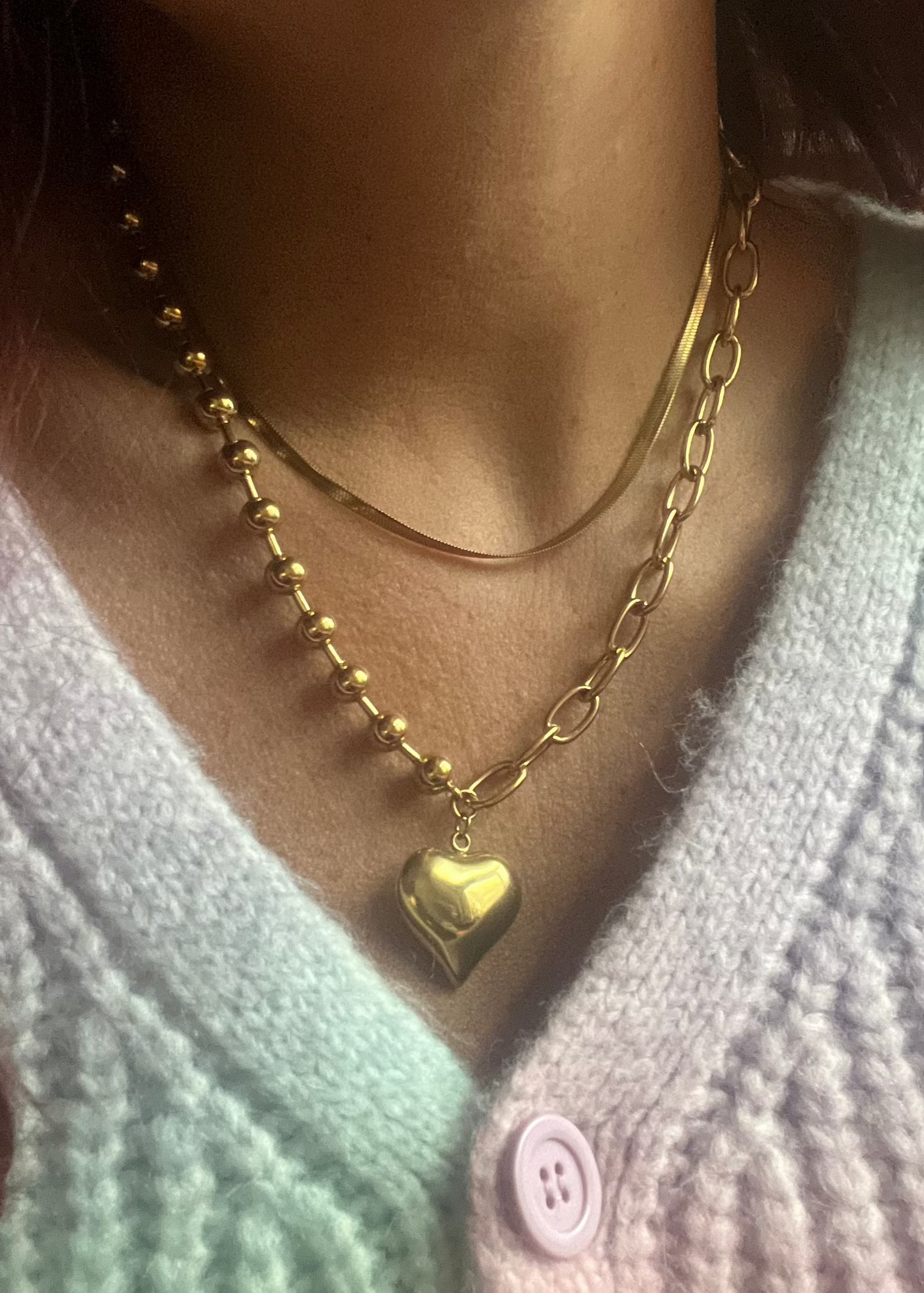 Ketting Heart Hoops