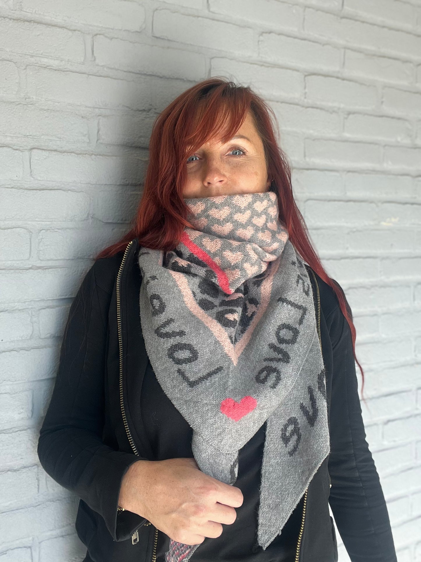 Heerlijke Driehoek Sjaal LOVE in 9 kleurtjes