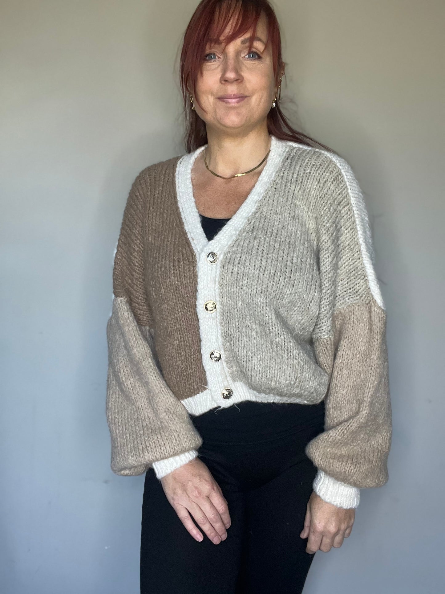 trendy vest in mooie kleuren bruin