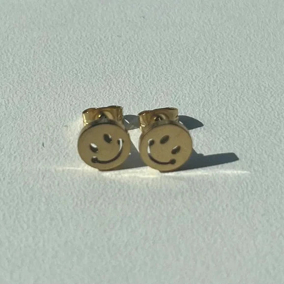 Oorbel Smiley Goud