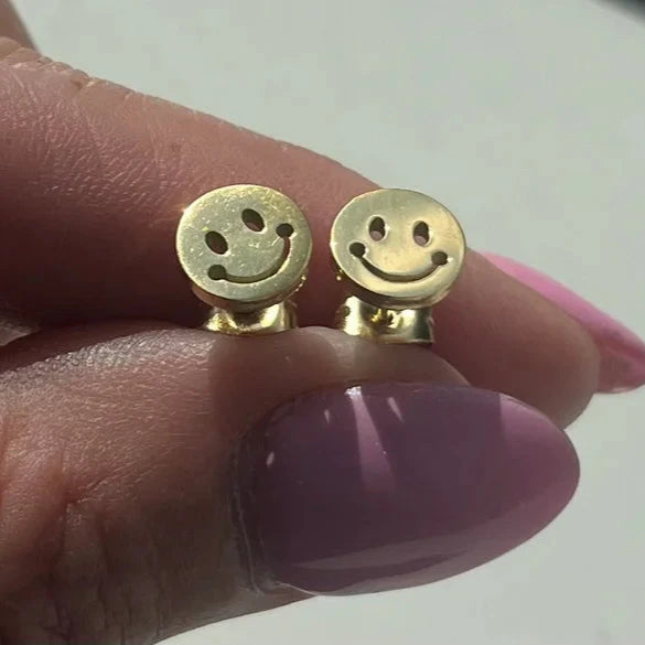 Oorbel Smiley Goud
