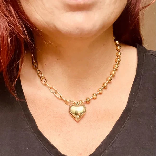 Ketting Heart Hoops