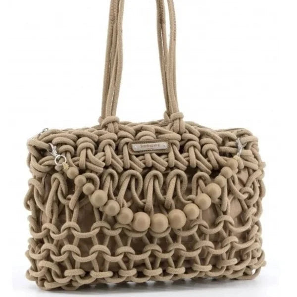 Daniella Rope Tote Cord Wood