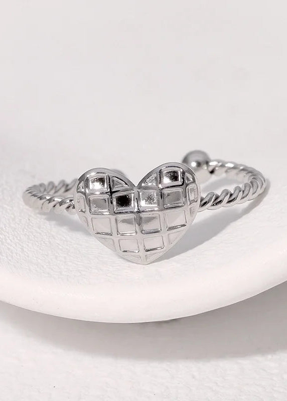 Stainless steel verstelbare ring, stijlvol, duurzaam en tijdloos sieraad voor elke look