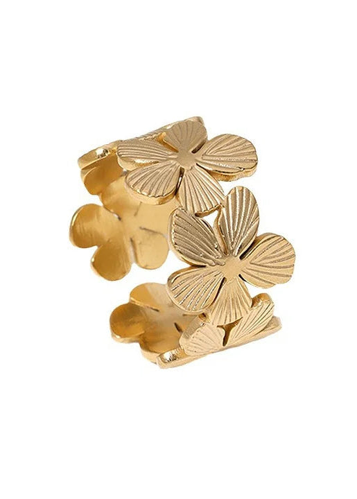 Stainless steel verstelbare ring, stijlvol, duurzaam en tijdloos sieraad voor elke look