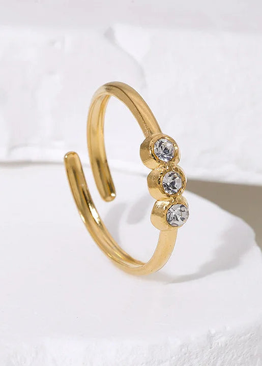 Stainless steel verstelbare ring, stijlvol, duurzaam en tijdloos sieraad voor elke look