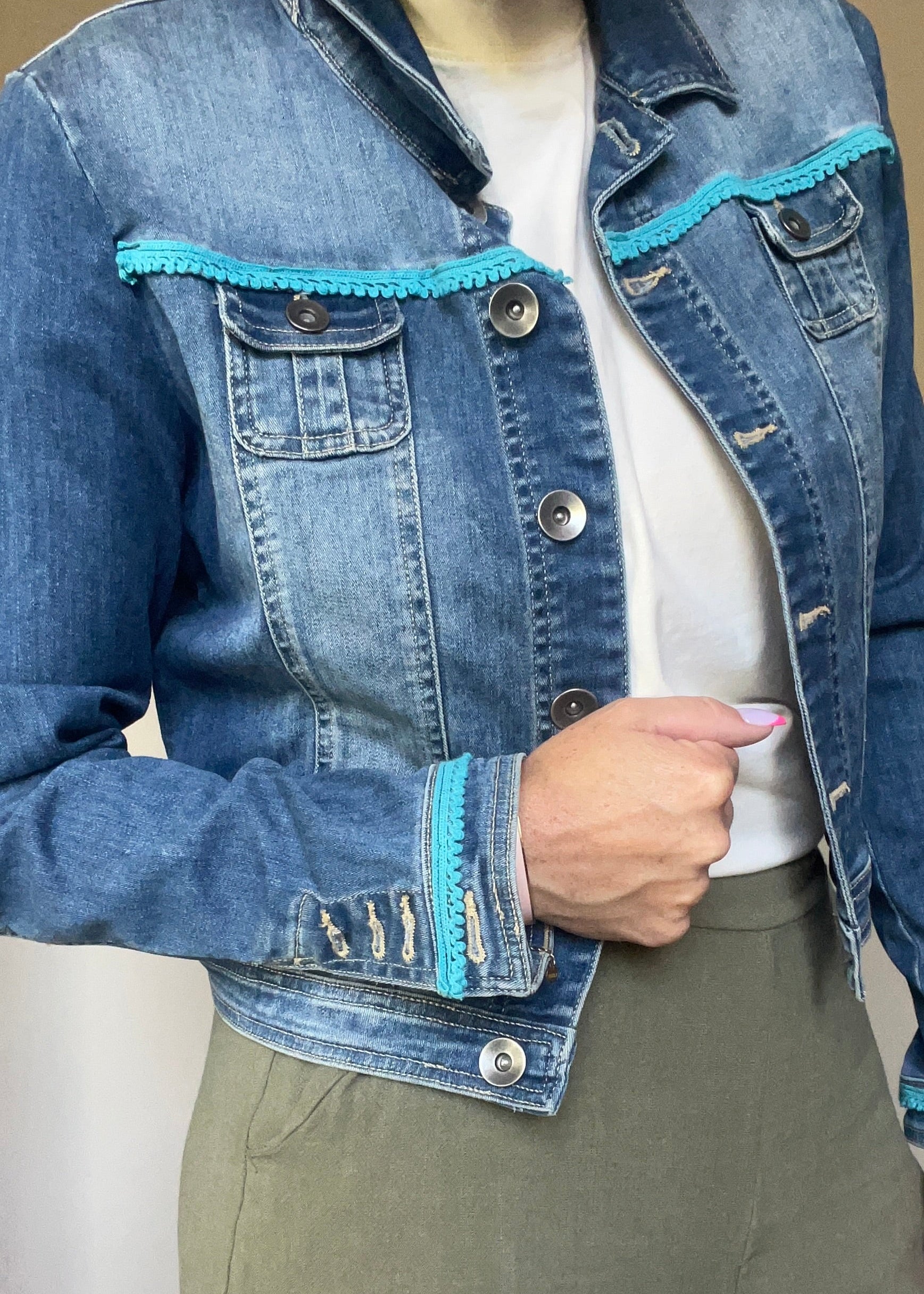 uniek pre-loved denim spijkerjasje