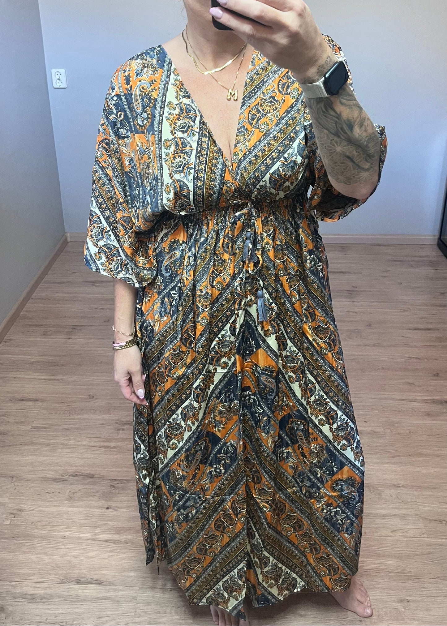 Zijde jurk uit india in boho stijl van piek fashion