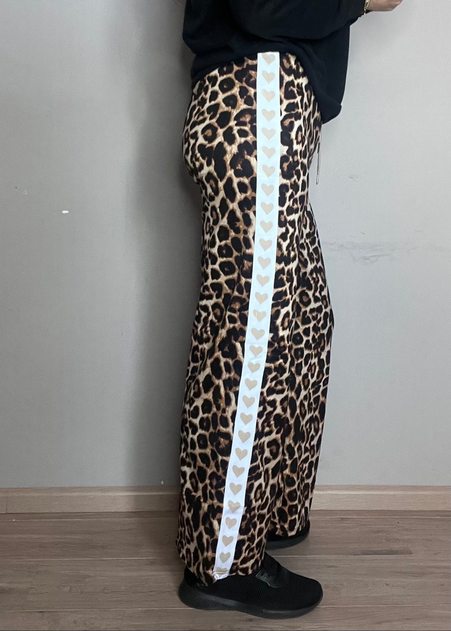 Panter broek dames met gekleurde bies zijkant