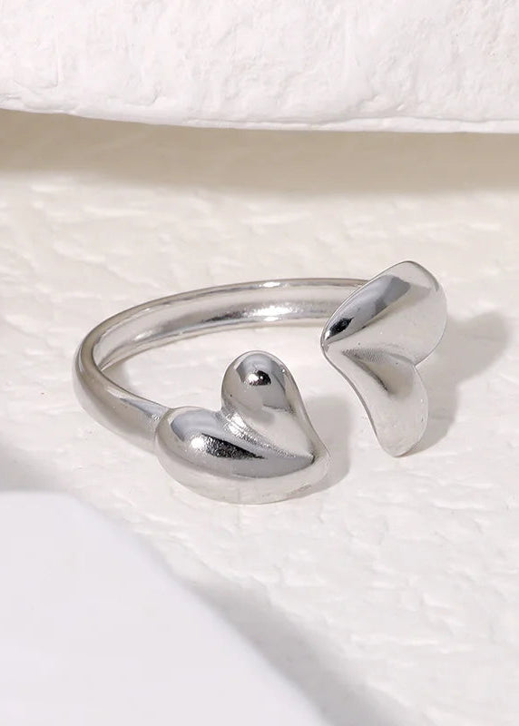 Stainless steel verstelbare ring, stijlvol, duurzaam en tijdloos sieraad voor elke look