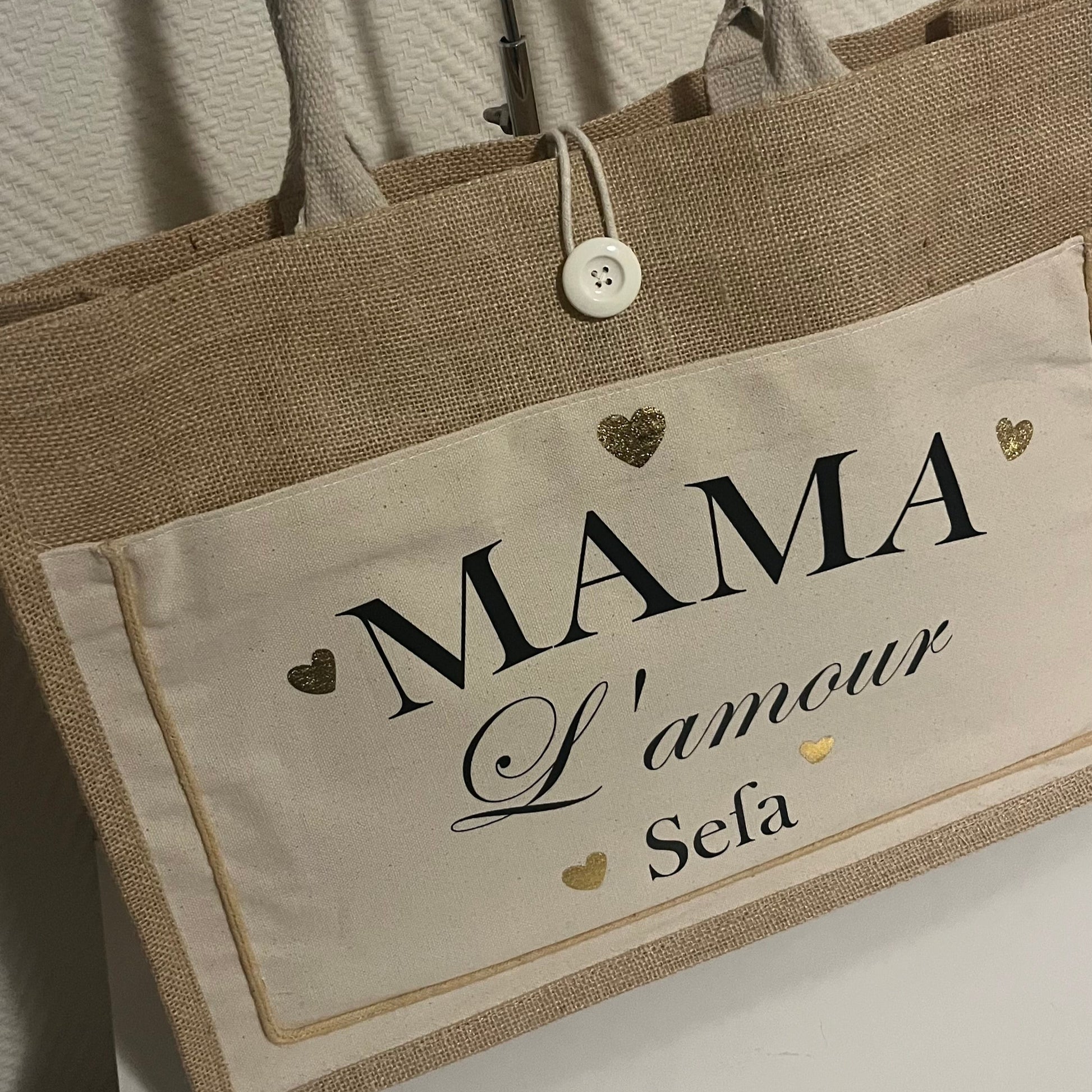 Pas de jute tas aan naar wens
