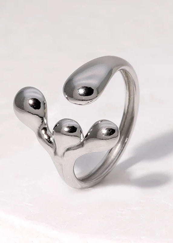 Stainless steel verstelbare ring, stijlvol, duurzaam en tijdloos sieraad voor elke look