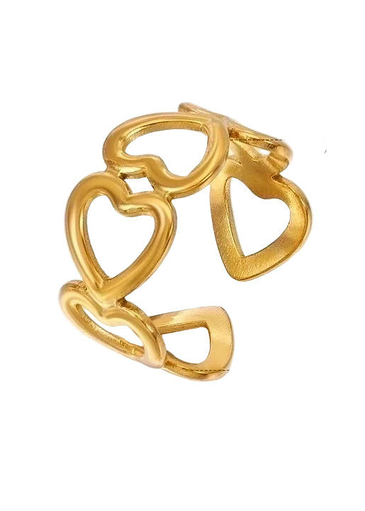 Stainless steel verstelbare ring, stijlvol, duurzaam en tijdloos sieraad voor elke look