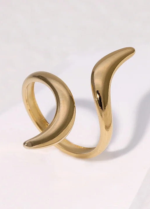 Stainless steel verstelbare ring, stijlvol, duurzaam en tijdloos sieraad voor elke look
