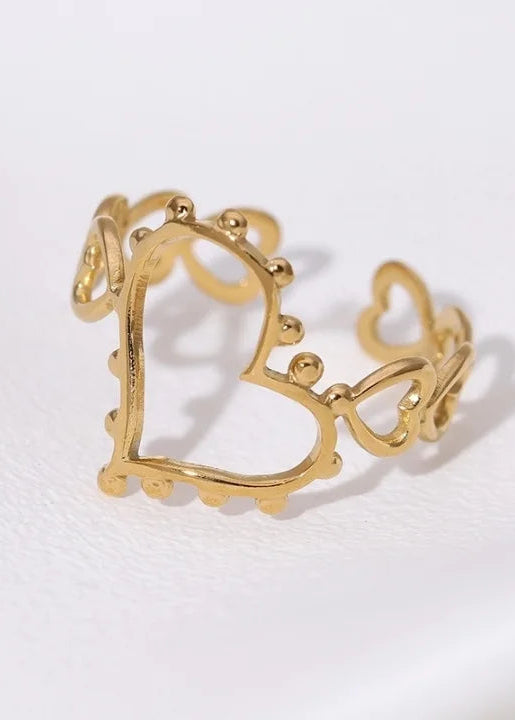 Stainless steel verstelbare ring, stijlvol, duurzaam en tijdloos sieraad voor elke look