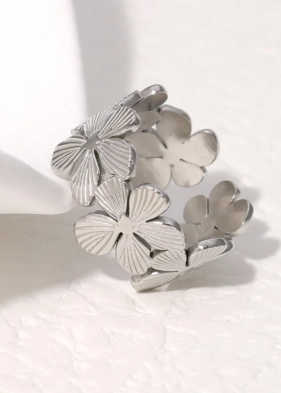 Stainless steel verstelbare ring, stijlvol, duurzaam en tijdloos sieraad voor elke look