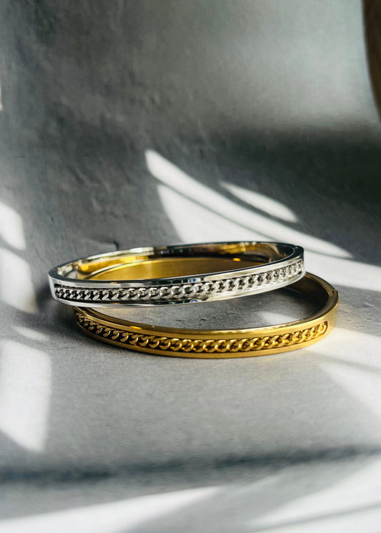 Stainless steel bangle armband, stijlvol, chic en duurzaam