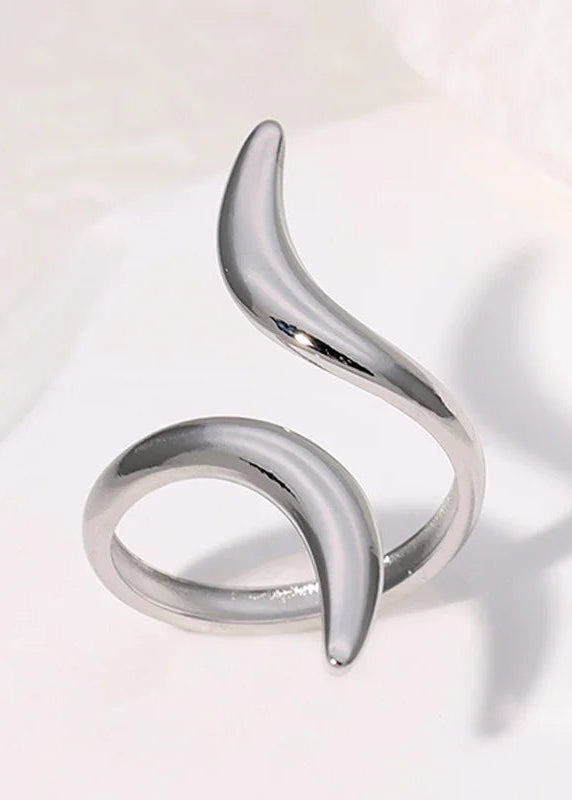 Stainless steel verstelbare ring, stijlvol, duurzaam en tijdloos sieraad voor elke look