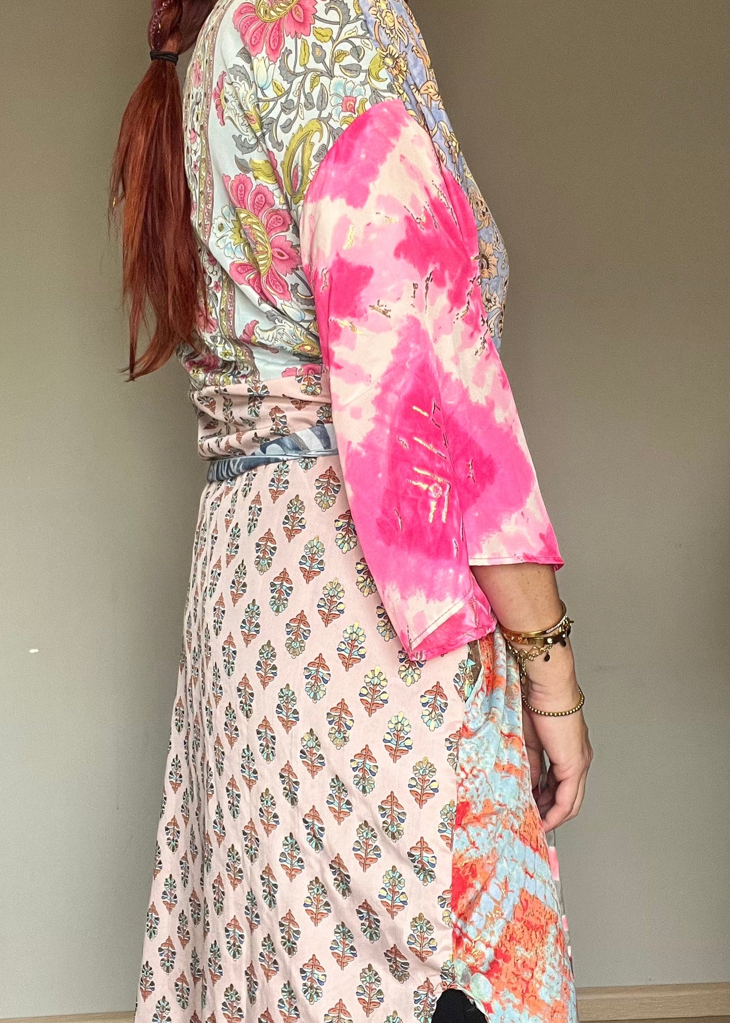 70% zijde luchtige kimono in verschillende hippe boho prints uit india. elk uniek!