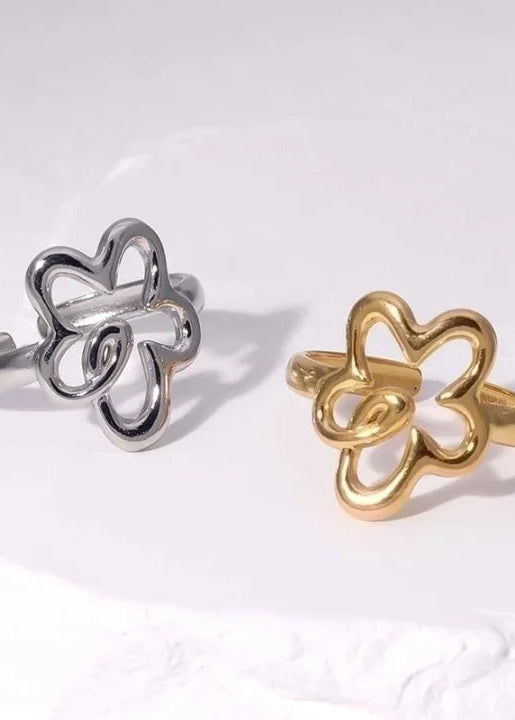 Stainless steel verstelbare ring, stijlvol, duurzaam en tijdloos sieraad voor elke look