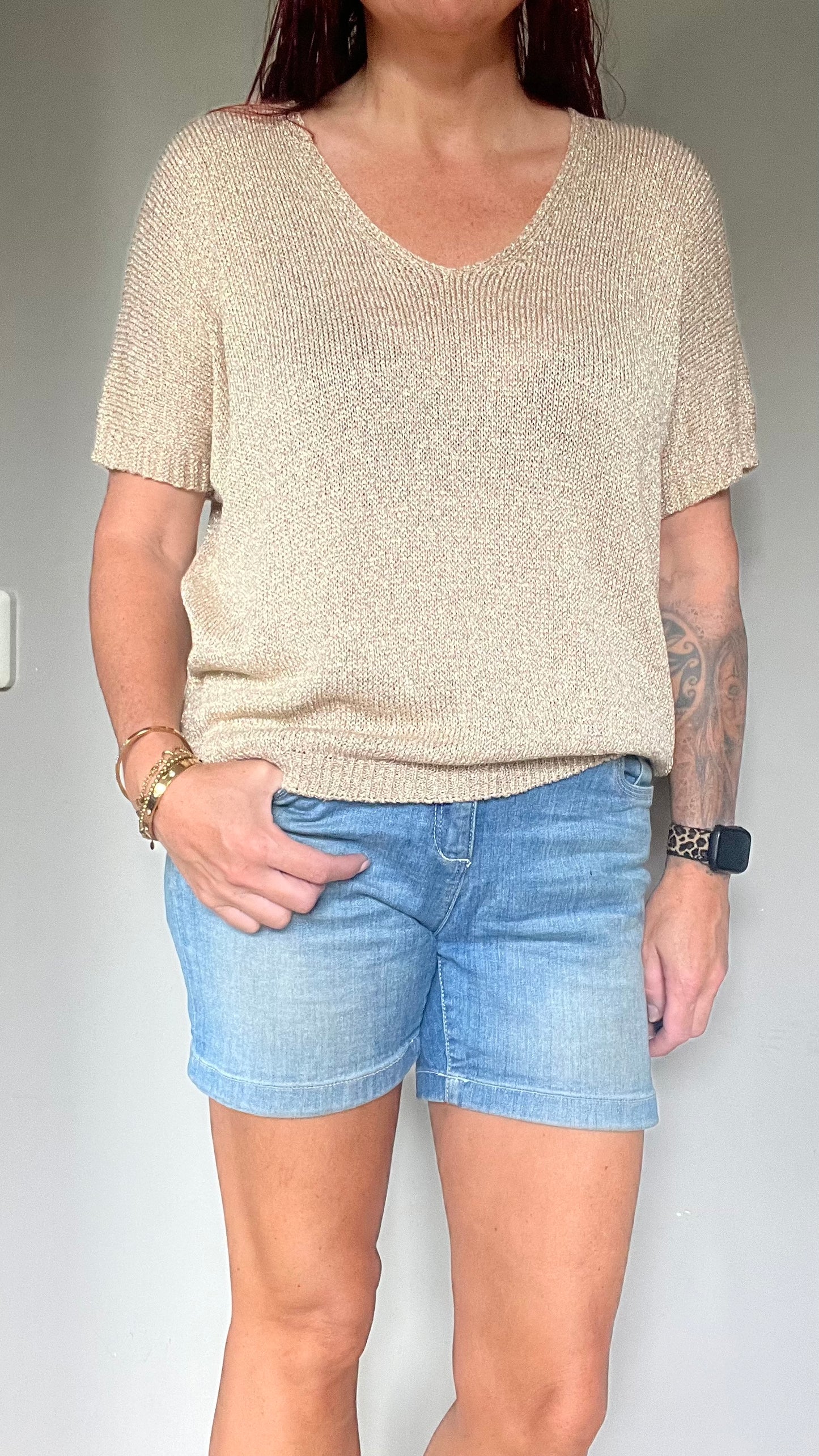 Glittertrui met V-hals | 5 Kleuren Beschikbaar