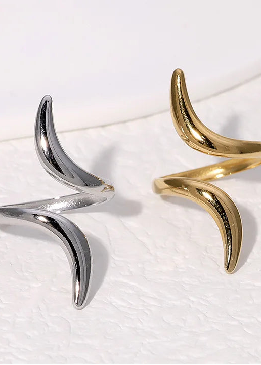 Stainless steel verstelbare ring, stijlvol, duurzaam en tijdloos sieraad voor elke look