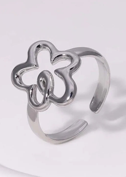 Stainless steel verstelbare ring, stijlvol, duurzaam en tijdloos sieraad voor elke look