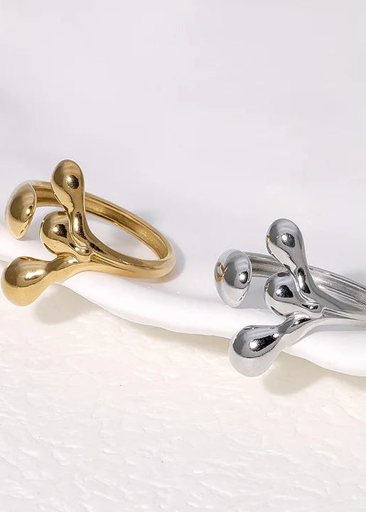 Stainless steel verstelbare ring, stijlvol, duurzaam en tijdloos sieraad voor elke look