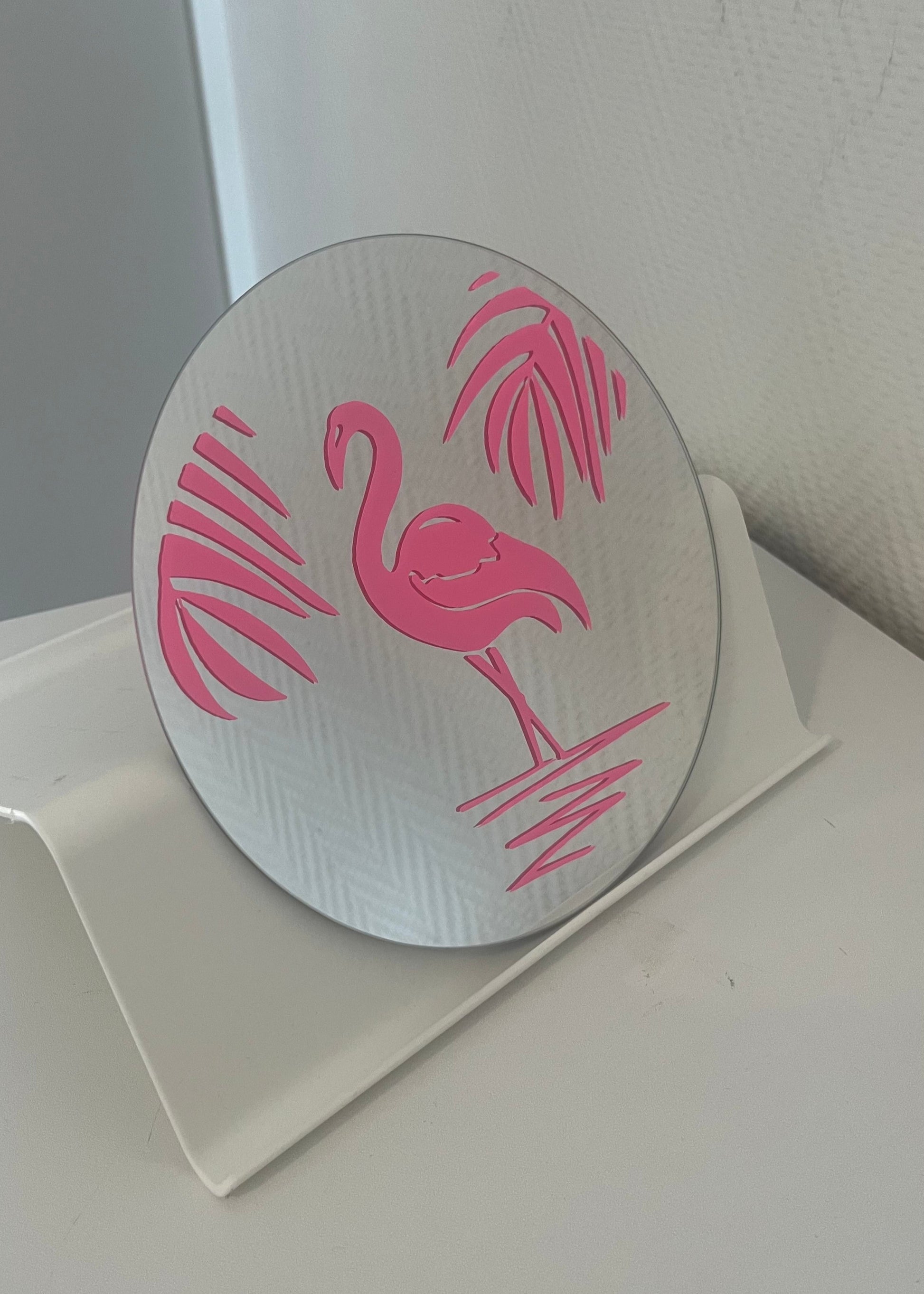Flamingo bedrukte spiegel
