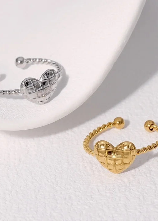 Stainless steel verstelbare ring, stijlvol, duurzaam en tijdloos sieraad voor elke look