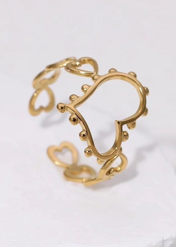 Stainless steel verstelbare ring, stijlvol, duurzaam en tijdloos sieraad voor elke look