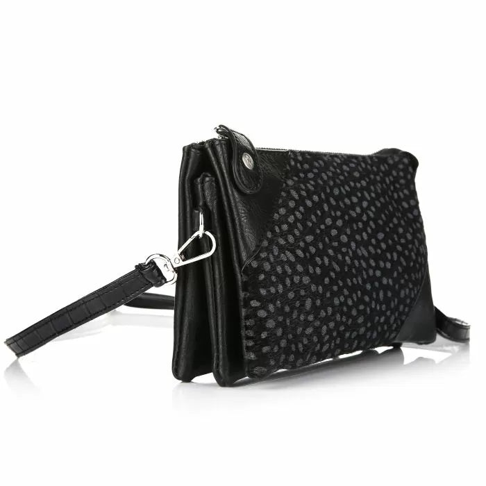 Crossbody Handtas Cheetah Black