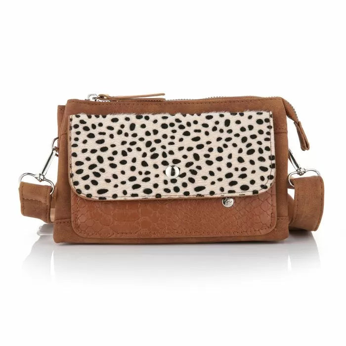 Crossbody Handtas Mini Cheeta Bruin