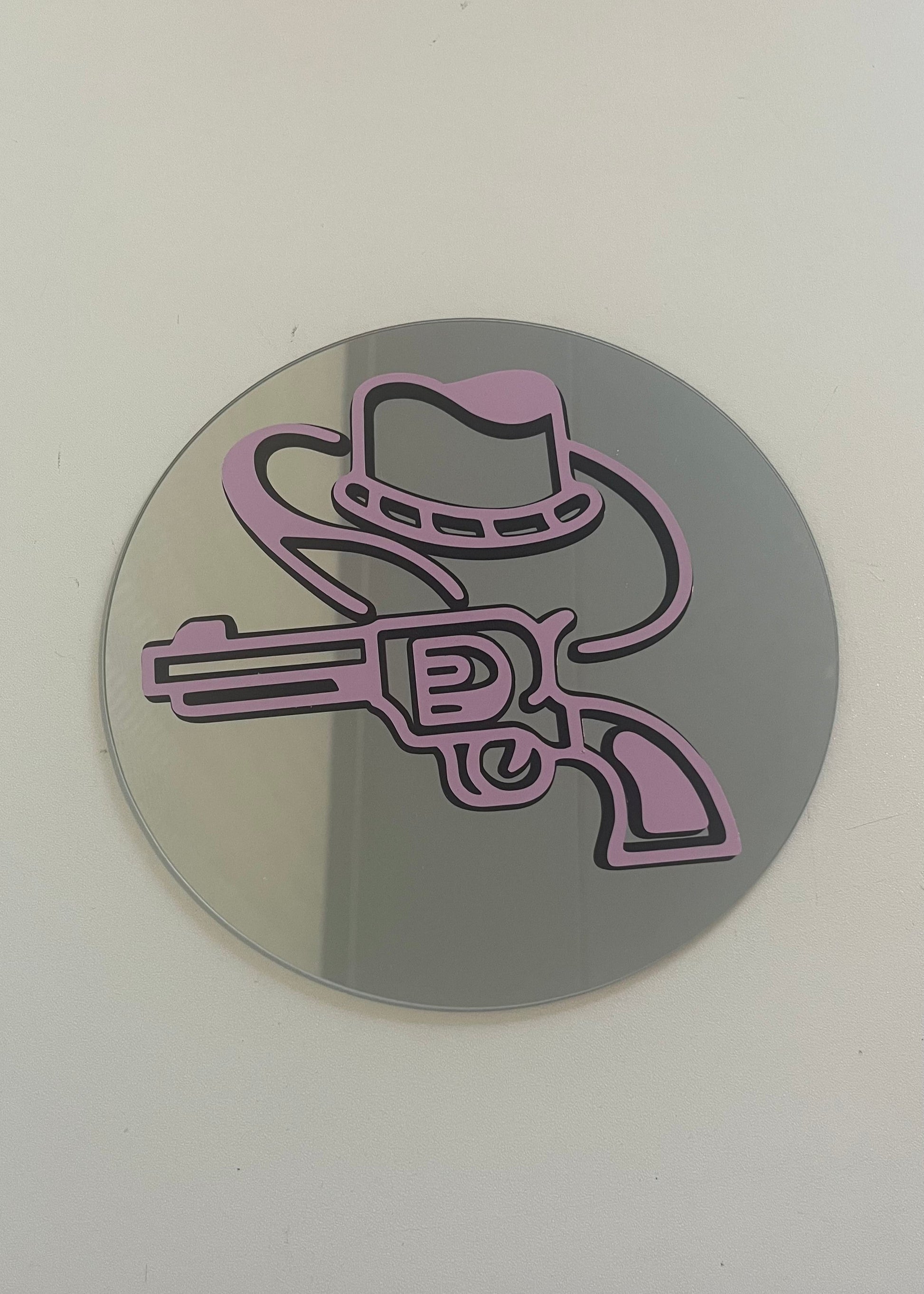 Bedrukte hippe spiegel cowboy
