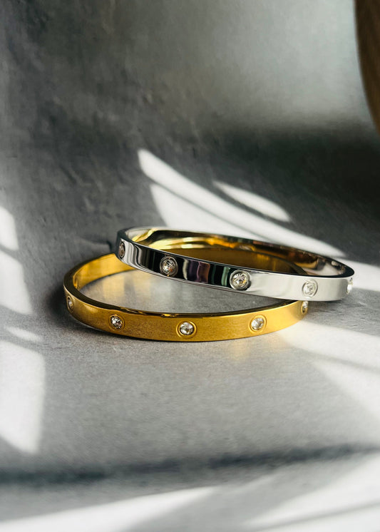 Stainless steel bangle armband, stijlvol, chic en duurzaam